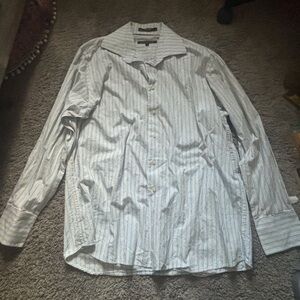 Men's Striped White Shirt Markham of Canada